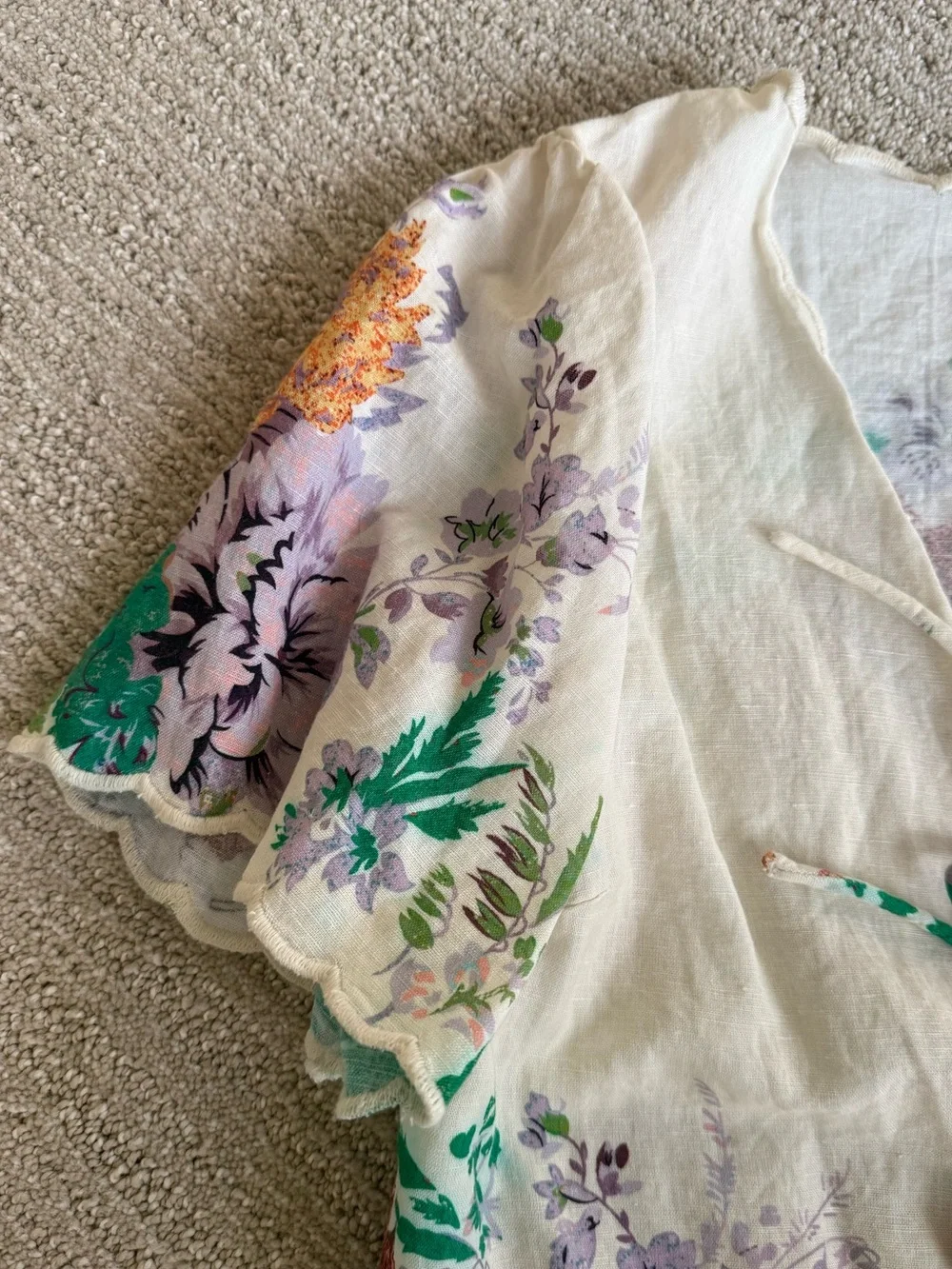 Forever That Girl Anthropologie tie linen top